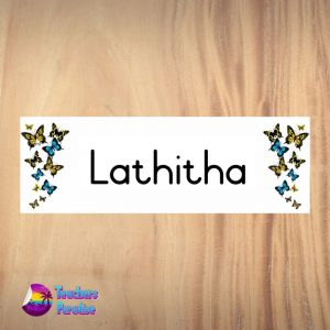 Butterfly Name Plate Design 2