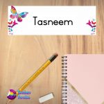 Butterfly Name Plate Design 4
