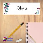 Butterfly Name Plate Design 6