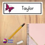 Butterfly Name Plate Large Design 3