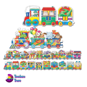 Giant ABC & 123 trains puzzle set - Image 2