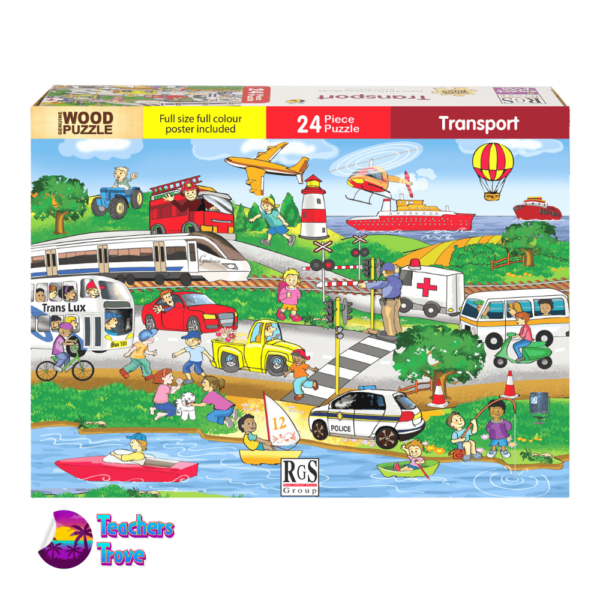 Transport wooden puzzle