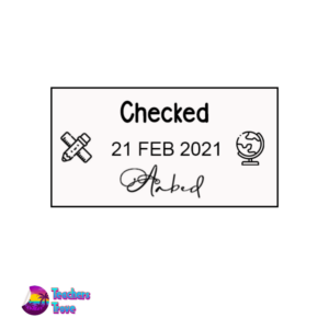 Customized Signature Dater Stamp (Checked)