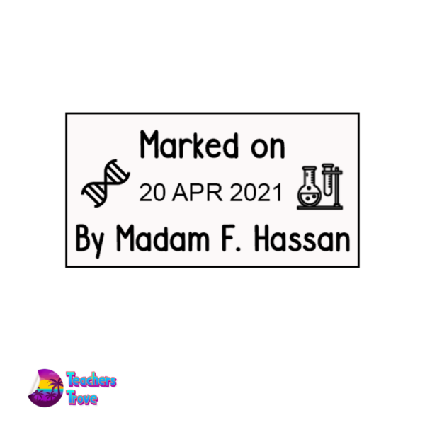 Dater stamp - Marked on ... By ...