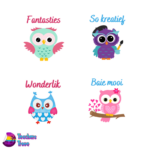 Large owl Afrikaans stickers