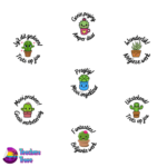 Small succulent Afrikaans stickers