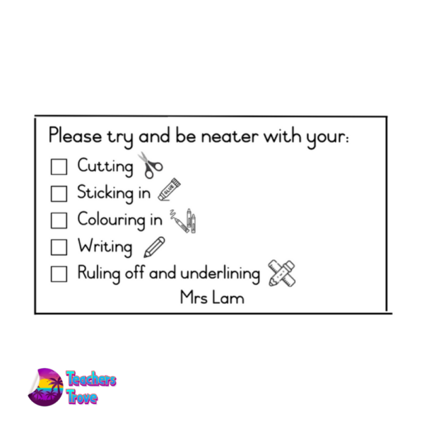 Please try be neater with your ... stamp