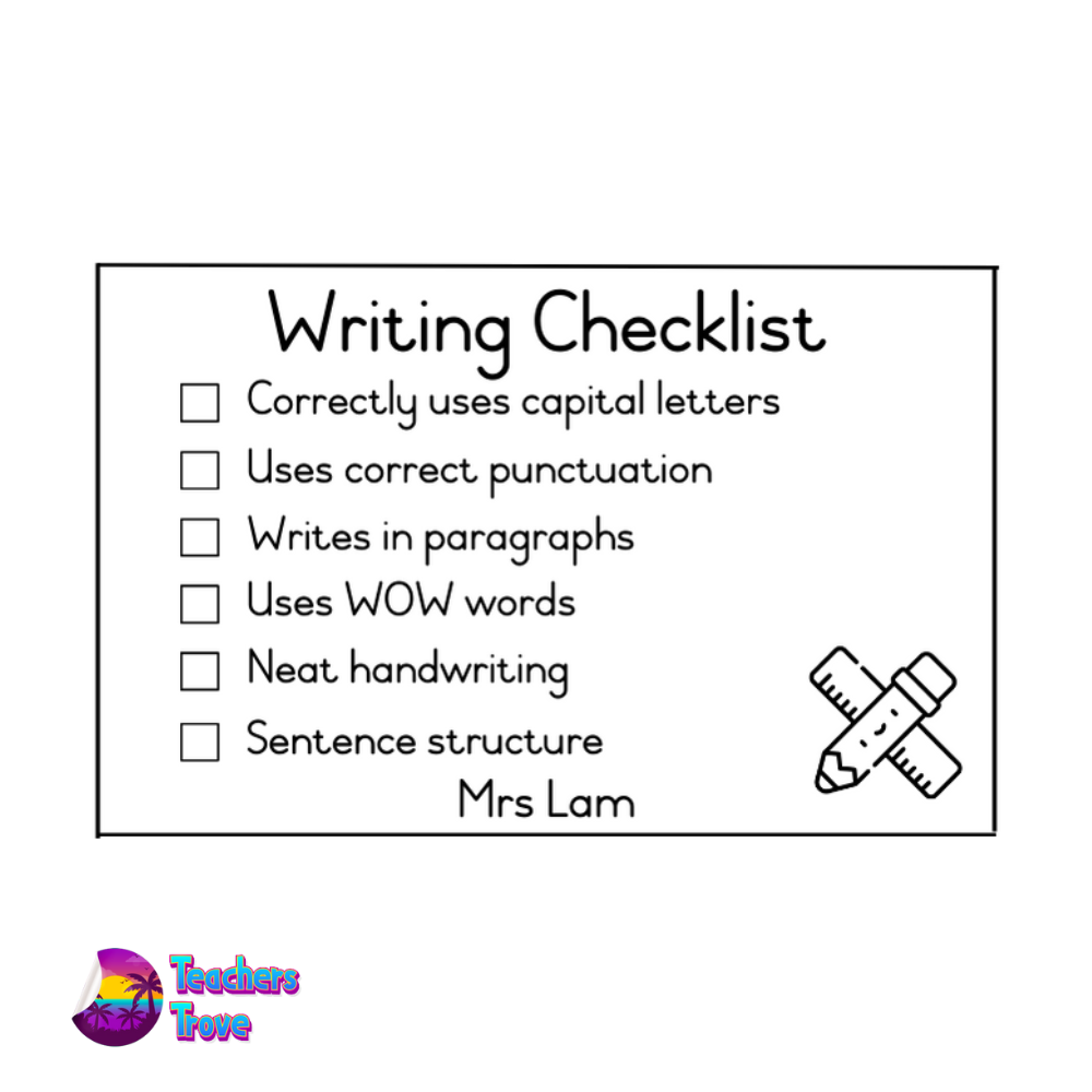 Writing checklist stamp – ruler