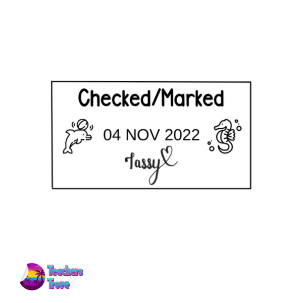 Checked or Marked Signature Dater Stamp Samples