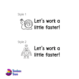 Let's work a little faster stamp - Image 1