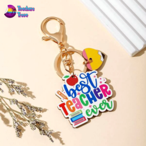 Best Teacher Ever Book Keyring - Image 2