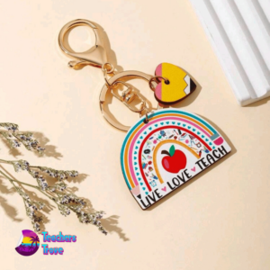 Live, Love, Teach Keyring - Image 2