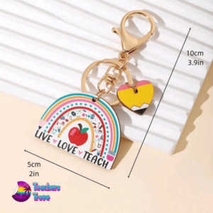 Live, Love, Teach Keyring - Image 3