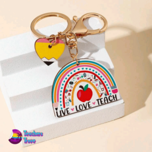 Live, Love, Teach Keyring - Image 4