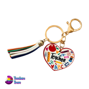 Heart Tassel Teacher Keyring - Image 3