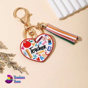 Heart Tassel Teacher Keyring - Image 4