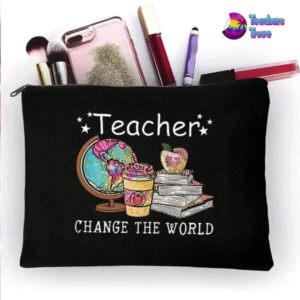 Teachers Change The World Tote Bag and Pencil Case Set - Black - Image 4