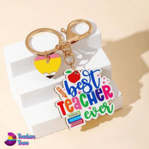 Best Teacher Ever Book Keyring - Image 4
