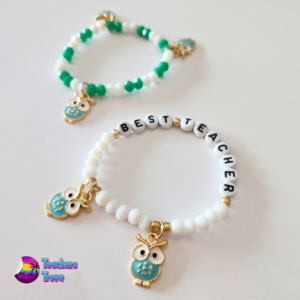 Best Teacher Owl Bracelet Set - Image 8