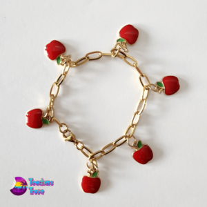 Apple Charm Gold Bracelet - Image 1