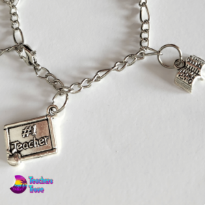 Silver Teacher Charm Bracelet - Image 1
