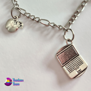 Silver Teacher Charm Bracelet - Image 3