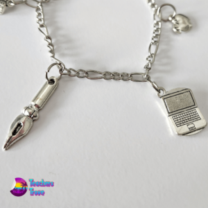 Silver Teacher Charm Bracelet - Image 4