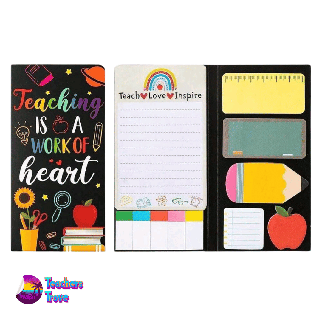 ノート・メモ帳 teacher Teacher Sticky Note Pack - Black - Teachers Trove