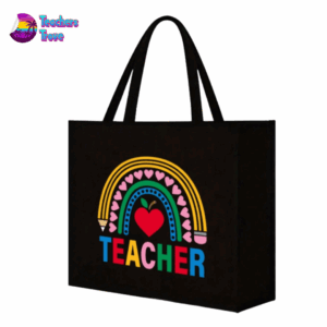 Rainbow Apple Teacher Bag