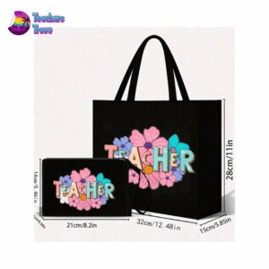 Flower Teacher Bag & Pencil Case Set - Image 5