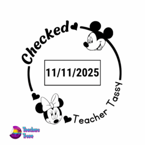 Mickey & Minnie Mouse Dater Stamp: S-524D Medium Size