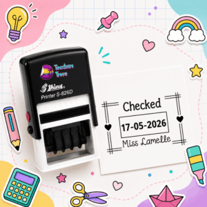Checkered Dater Stamp: S-826D Regular Size - Image 1
