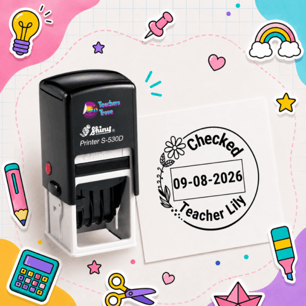 Floral Dater Stamp - S-530D Medium Size_ Cover Image