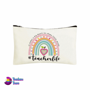 Teacher Life Rainbow Pastel Pencil Case