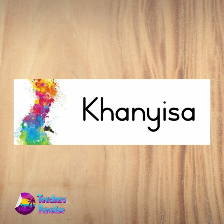 Colour Splash Name Plate Design 4