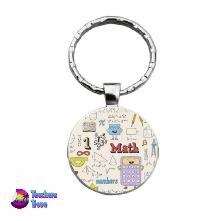 Math Teacher Bubble Keyring