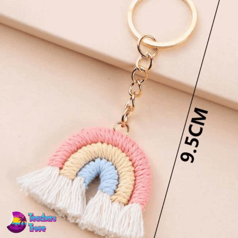 Second image of Boho Rainbow Tassel Keyring