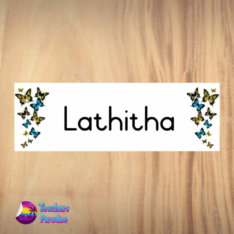 Butterfly Name Plate Design 2