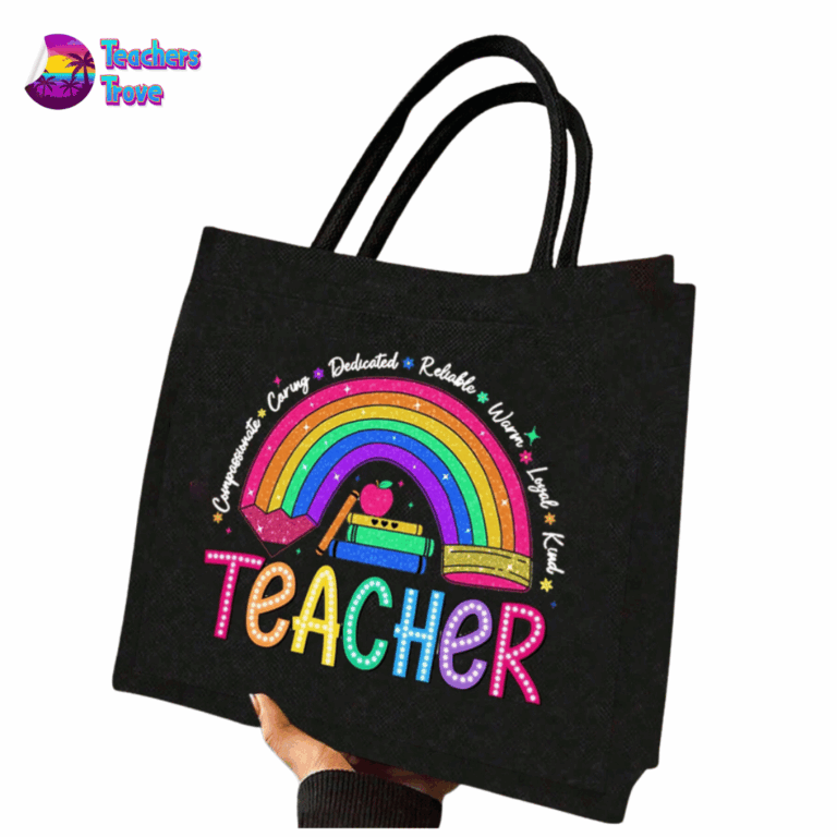 Second image of Glitter Rainbow Teacher Bag