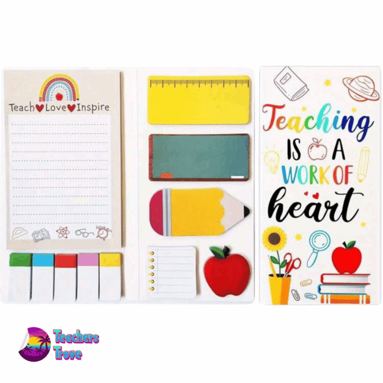 Teacher Sticky Note Pack - White