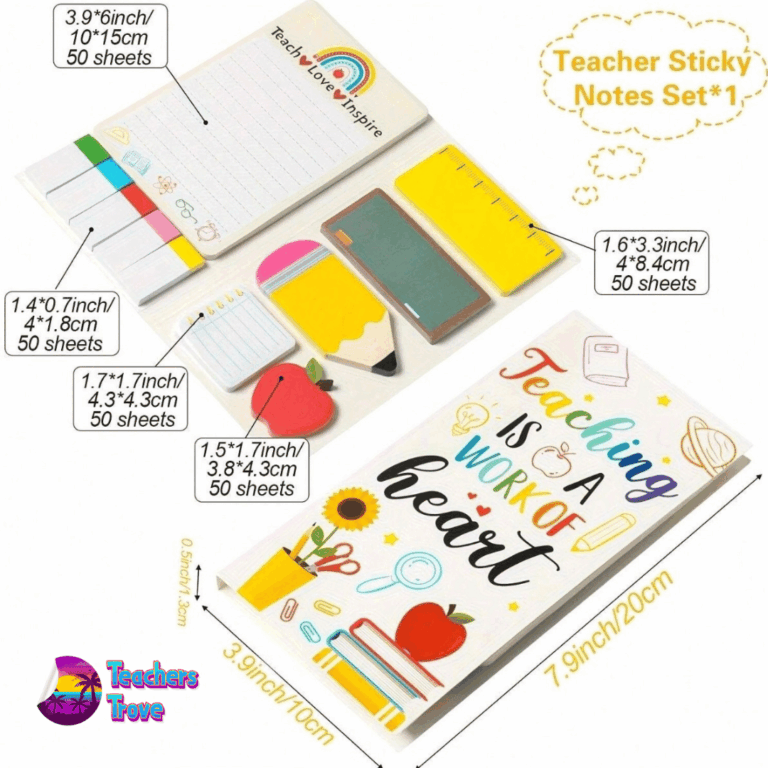 Second image of Teacher Sticky Note Pack - White