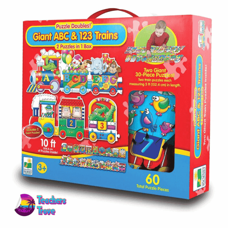 Giant ABC & 123 trains puzzle set