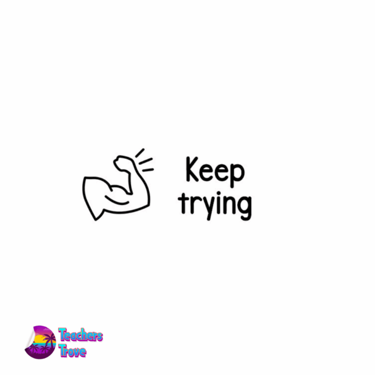 Second image of Keep trying - Motivational Stamp