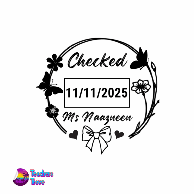 Second image of Floral & Bow Round Dater Stamp: S-524D Medium Size