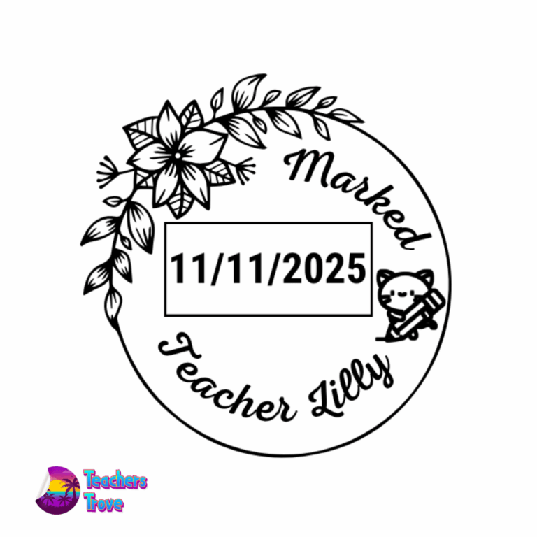 Second image of Floral Dater Stamp: S-524D Medium Size