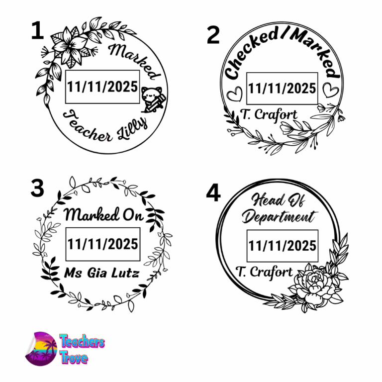 Floral Dater Stamp: S-524D Medium Size