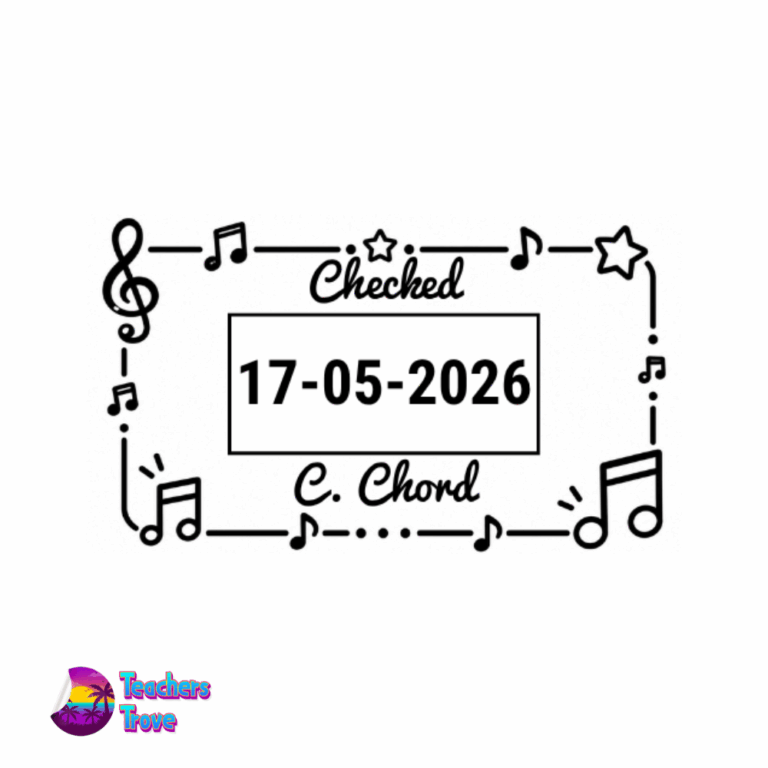 Second image of Music Dater Stamp: S-826D Regular Size