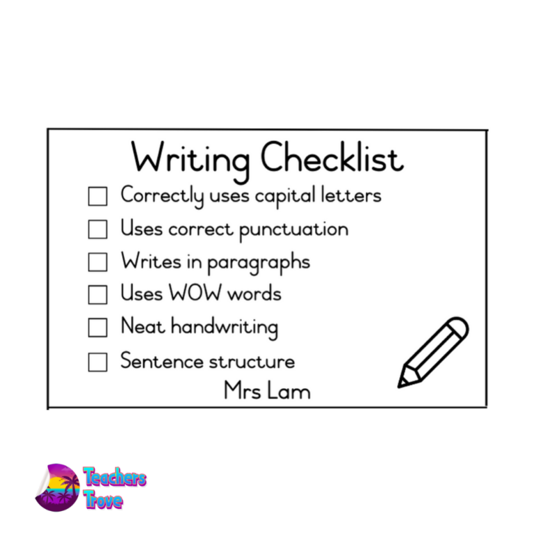 Writing Checklist Stamp: S-829